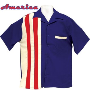 2T2T The Shoopster/America Retro 50's Bowling Shirt