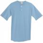 Augusta 581 Youth Two Button Baseball Jersey Light Blue