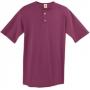 Augusta 581 Youth Two Button Baseball Jersey Maroon