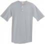 Augusta 581 Youth Two Button Baseball Jersey Silver