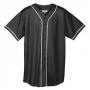 Augusta 594 Youth Wicking Mesh Button Front Jersey black/white