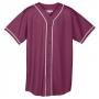 Augusta 594 Youth Wicking Mesh Button Front Jersey maroon/white