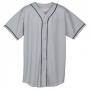 Augusta 594 Youth Wicking Mesh Button Front Jersey silver/black