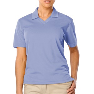 Blue Generation BG6209 Ladies Short Sleeve V-Neck Pique Polo Shirt