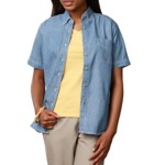 Blue Generation BG8202S Women's Short Sleeve Premium Denim Shirt