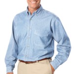 Blue Generation BG8206 Men's Long Sleeve Premium Denim Shirt