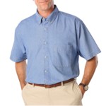 Blue Generation BG8206S Men's Short Sleeve Premium Denim Shirt