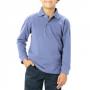 Blue Generation BG5207 Youth Pocketless Long Sleeve Pique Polo Shirt 4