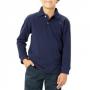 Blue Generation BG5207 Youth Pocketless Long Sleeve Pique Polo Shirt 5