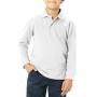Blue Generation BG5207 Youth Pocketless Long Sleeve Pique Polo Shirt 6