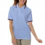 Blue Generation BG6205 Women's Tipped Collar & Cuff Pique Polo Shirt 7