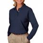Blue Generation BG6207 Women's Pocketless Long Sleeve Pique Polo Shirt 7
