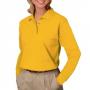 Blue Generation BG6207 Women's Pocketless Long Sleeve Pique Polo Shirt 6