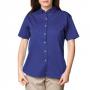 Blue Generation BG6213S Ladies Short Sleeve Twill Button Front Shirt 8