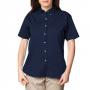 Blue Generation BG6213S Ladies Short Sleeve Twill Button Front Shirt 10
