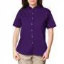 Blue Generation BG6216S Womens Easy Care Short Sleeve Poplin Button Front Shirt 6