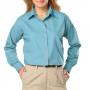 Blue Generation BG6216 Womens Easy Care Long Sleeve Poplin Button Front Shirt 19