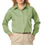Blue Generation BG6216 Womens Easy Care Long Sleeve Poplin Button Front Shirt 20