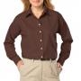 Blue Generation BG6216 Womens Easy Care Long Sleeve Poplin Button Front Shirt 14