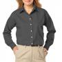 Blue Generation BG6216 Womens Easy Care Long Sleeve Poplin Button Front Shirt 15