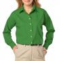 Blue Generation BG6216 Womens Easy Care Long Sleeve Poplin Button Front Shirt 17