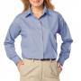 Blue Generation BG6216 Womens Easy Care Long Sleeve Poplin Button Front Shirt 10