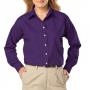 Blue Generation BG6216 Womens Easy Care Long Sleeve Poplin Button Front Shirt 6