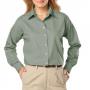 Blue Generation BG6216 Womens Easy Care Long Sleeve Poplin Button Front Shirt 4