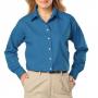 Blue Generation BG6216 Womens Easy Care Long Sleeve Poplin Button Front Shirt 13