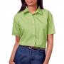 Blue Generation BG6216S Womens Easy Care Short Sleeve Poplin Button Front Shirt 19