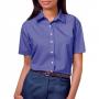 Blue Generation BG6216S Womens Easy Care Short Sleeve Poplin Button Front Shirt 3