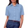 Blue Generation BG6216S Womens Easy Care Short Sleeve Poplin Button Front Shirt 10