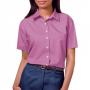 Blue Generation BG6216S Womens Easy Care Short Sleeve Poplin Button Front Shirt 17