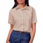 Blue Generation BG6216S Womens Easy Care Short Sleeve Poplin Button Front Shirt 5