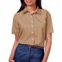 Blue Generation BG6216S Womens Easy Care Short Sleeve Poplin Button Front Shirt 2