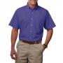 Blue Generation BG7216S Mens Easy Care Short Sleeve Poplin Button Front Shirt 3
