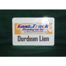 Fast Track White Magnetic 2"x3" Name Badge