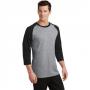 Port & Company PC55RS 50/50 Cotton/Poly 3/4-Sleeve Raglan T-Shirt 1