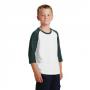 Port & Company PC55YRS Youth 50/50 Cotton/Poly 3/4-Sleeve Raglan T-Shirt 4