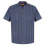 Red Kap CS20 Industrial Short Sleeve Stripe Work Shirt 1