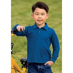 Port Authority Y500LS Youth Silk Touch Sport Shirt