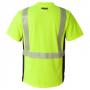 ML Kishigo 9114 Safety T-Shirt lime back view